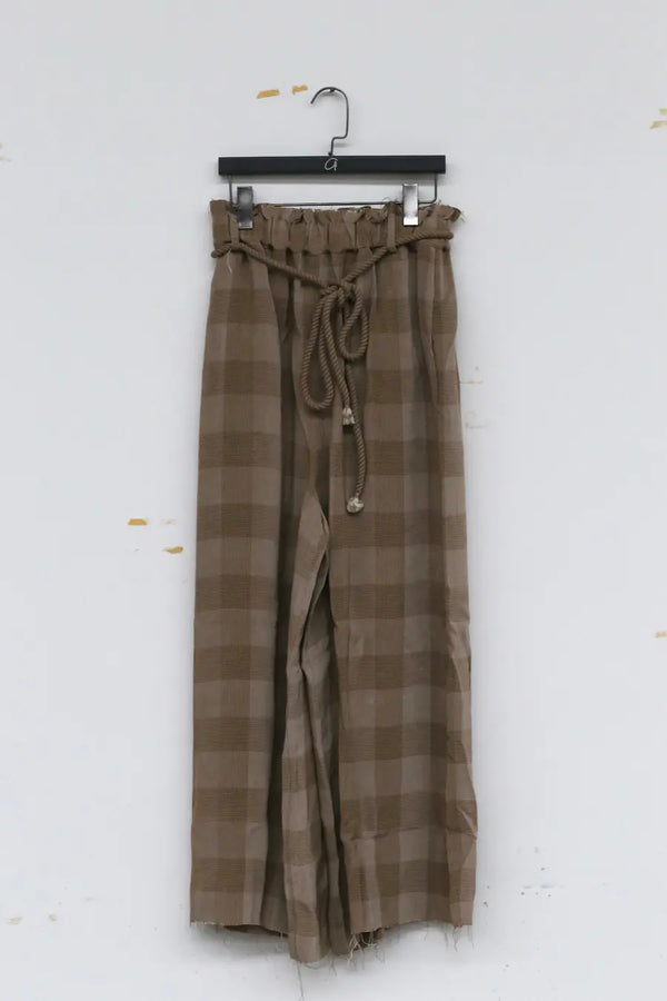 A Tentative Atelier speaker grid elastic waist pants A2223670